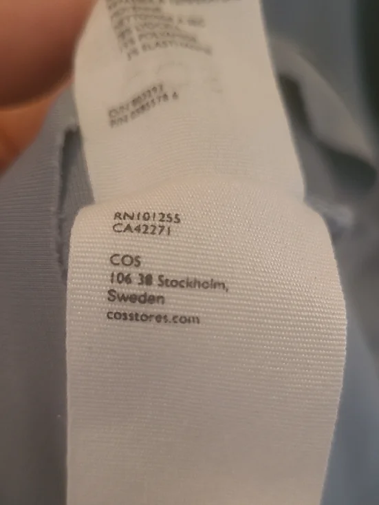 COS Light Blue V Neck Ruffled Top - Picture 5 of 11